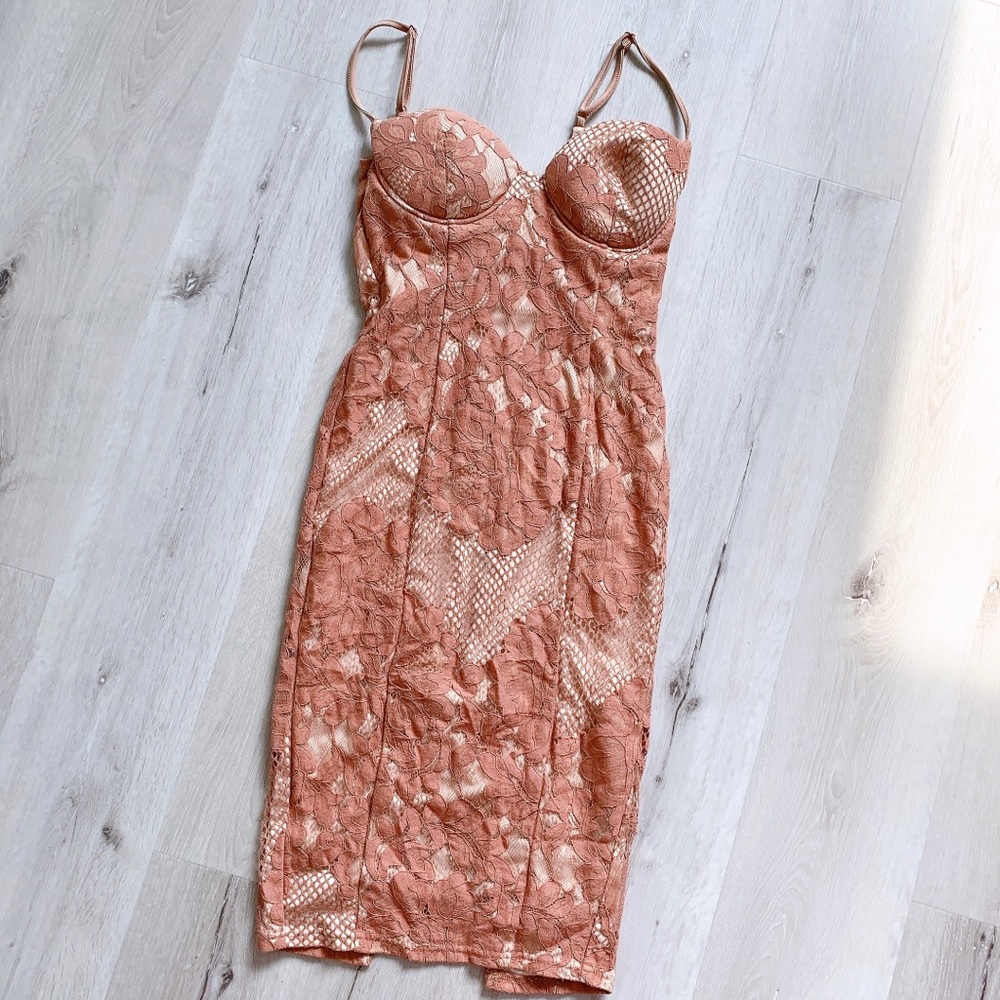 Sexy Pink Lace Dress